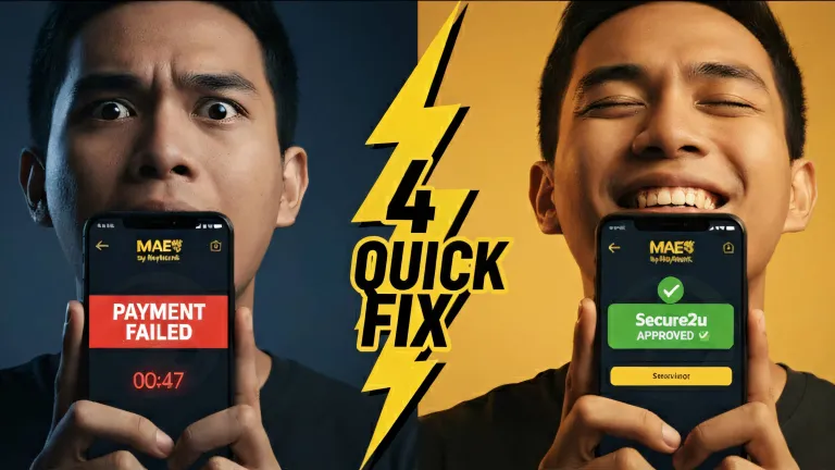MAE app Secure2u error fixed - payment failed to approved screen comparison