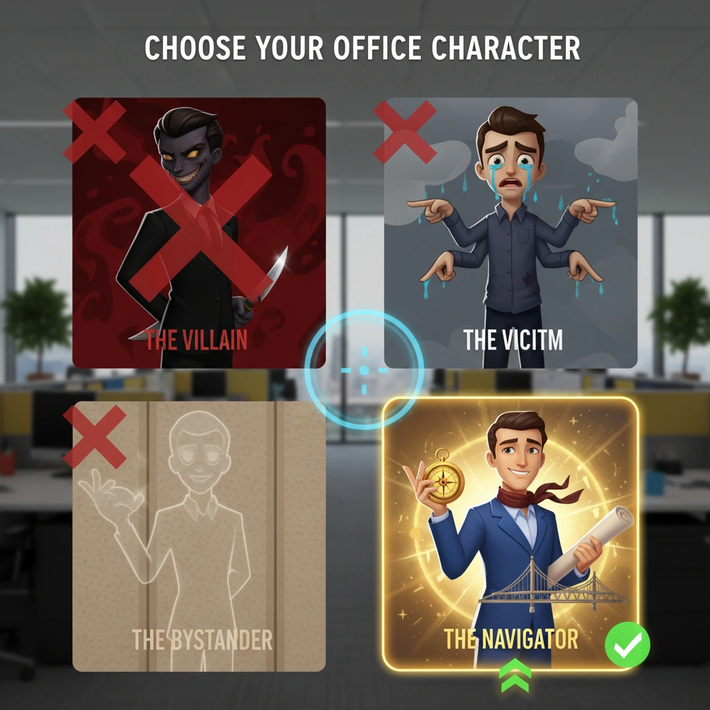 Four office character types with Navigator highlighted as best choice